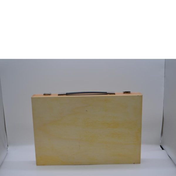 48103 2 Chanel Logo Wood Attache Case