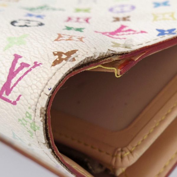 48127 9 Louis Vuitton Portefeuil Alexandra Multicolor Wallet White