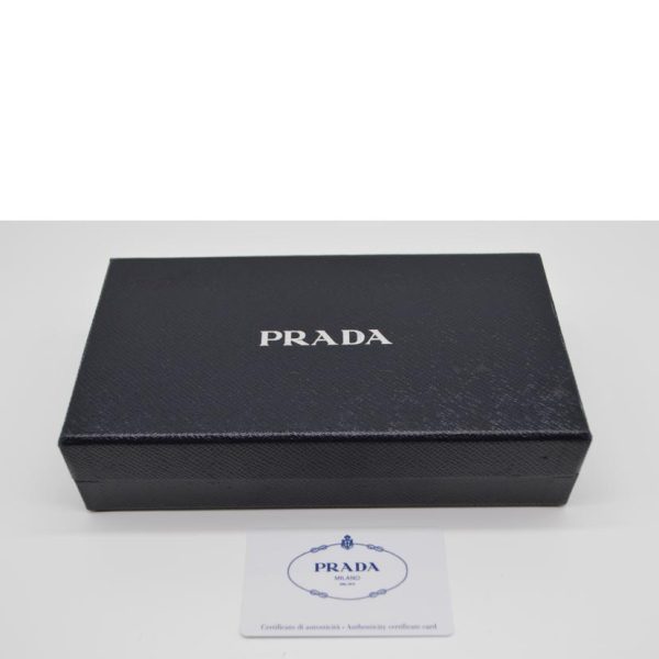 48143 8 Prada Saffiano Multi Zip Leather Long Wallet Granato