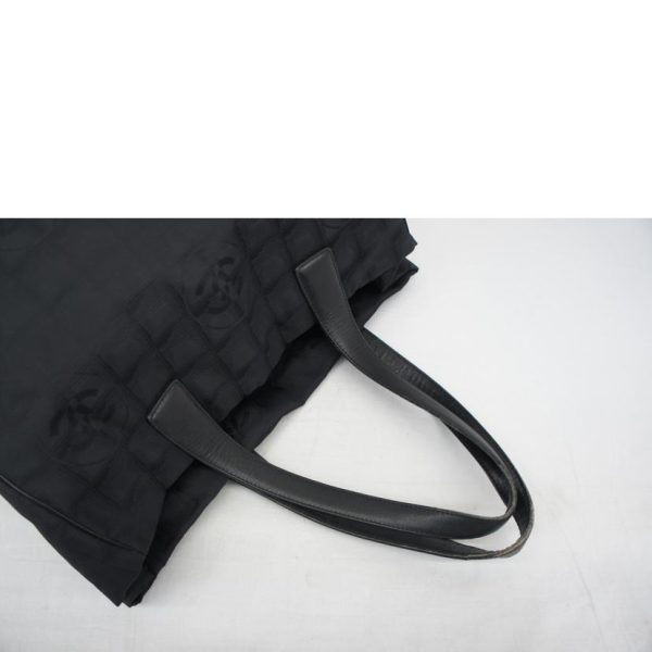 48148 4 Chanel Travel Line Nylon Tote Bag Black