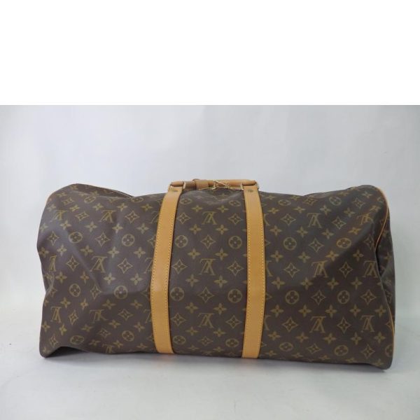 48184 2 Louis Vuitton Keepall Bandouliere 55 Monogram Bag Brown