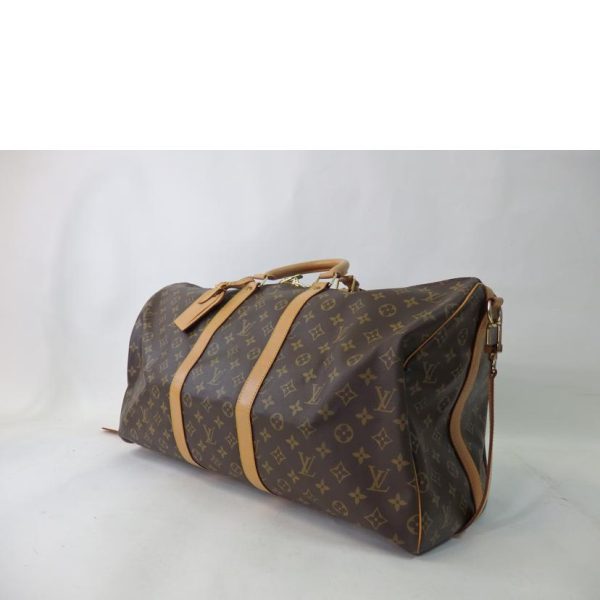 48184 3 Louis Vuitton Keepall Bandouliere 55 Monogram Bag Brown