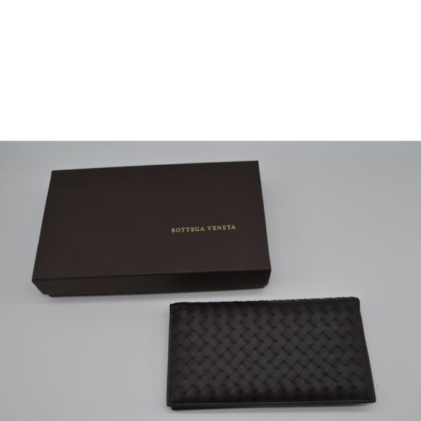 48200 5 Bottega Veneta Intrecciato Leather Zip Long Wallet Brown