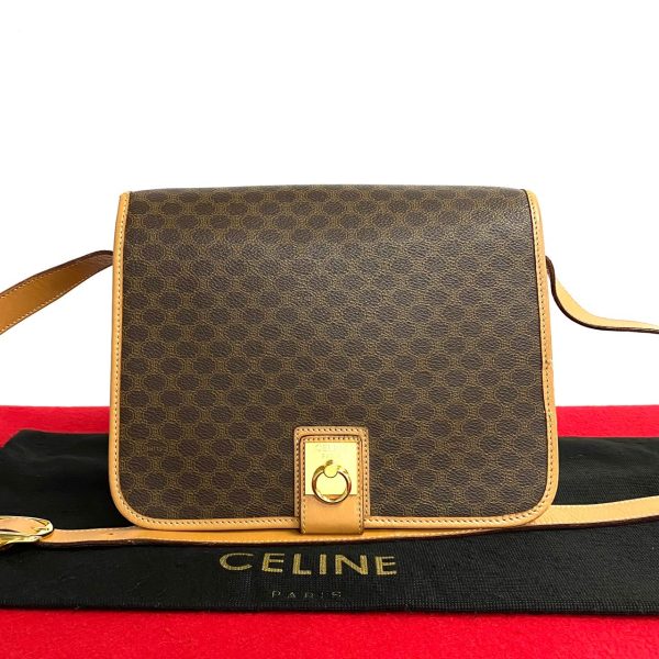 482l242299217 1 Celine Macadam Blason Ring Logo Leather Mini Shoulder Crossbody Bag