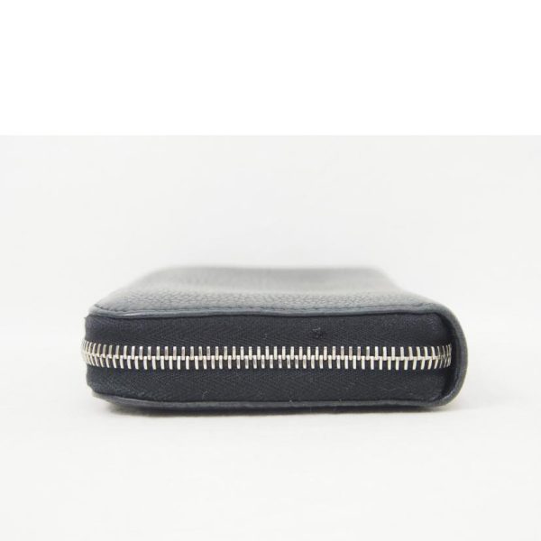 48342 5 PRADA Prada Saffiano Leather Round Zipper Long Wallet Bag Black