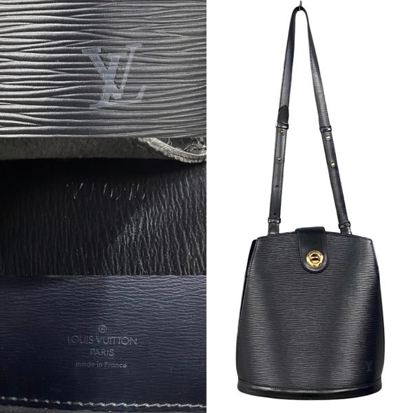 483l242417487 4 Louis Vuitton Cluny Turnlock Epi Leather Shoulder Crossbody Bag Black