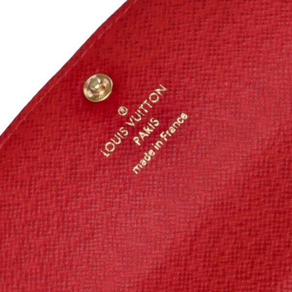 48436 3 Louis Vuitton Portefeuille Emily Damier Wallet Rouge