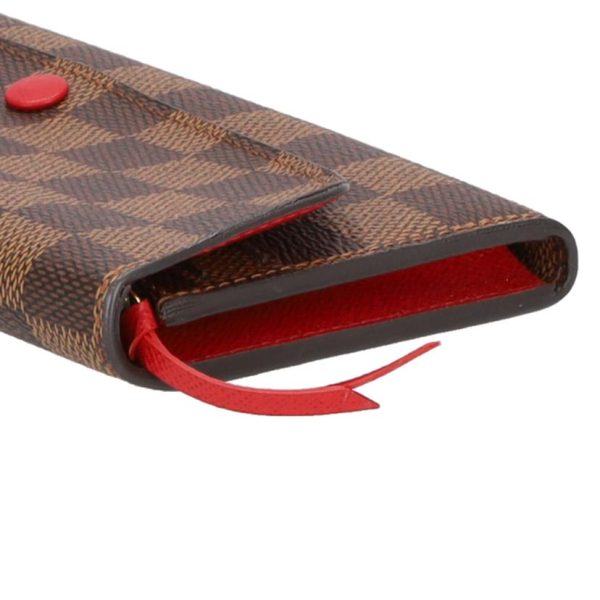 48436 5 Louis Vuitton Portefeuille Emily Damier Wallet Rouge