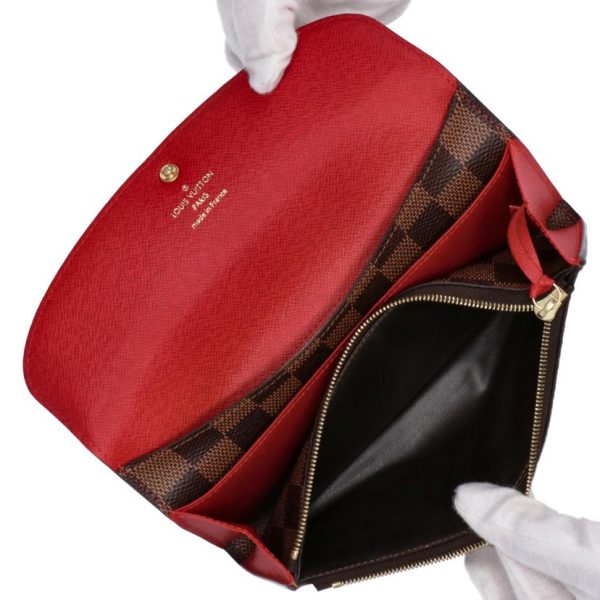 48436 6 Louis Vuitton Portefeuille Emily Damier Wallet Rouge