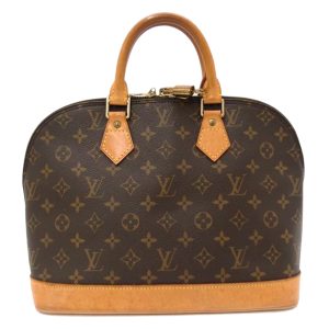 48442 1 Louis Vuitton Monogram Alma GM Hand Bag Brown Gold Metal Fittings