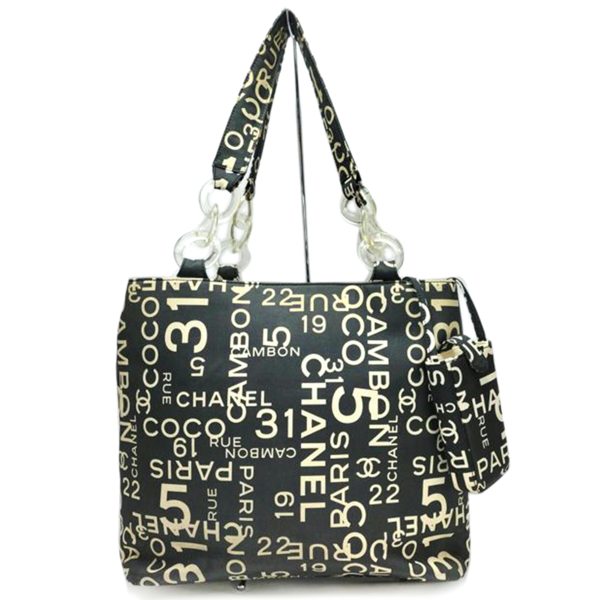 48556 2 Chanel Bycy Line Tote Bag Black