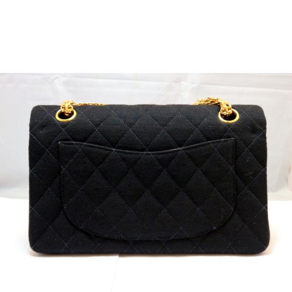 48562 03 Chanel Matelasse W Flap Chain Shoulder Bag 23 Quilted Black