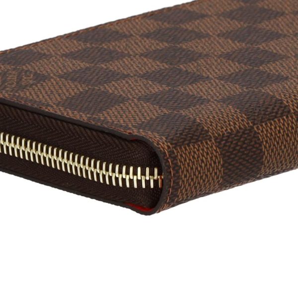 48689 3 Louis Vuitton Zippy Wallet Damier Ebene Brown