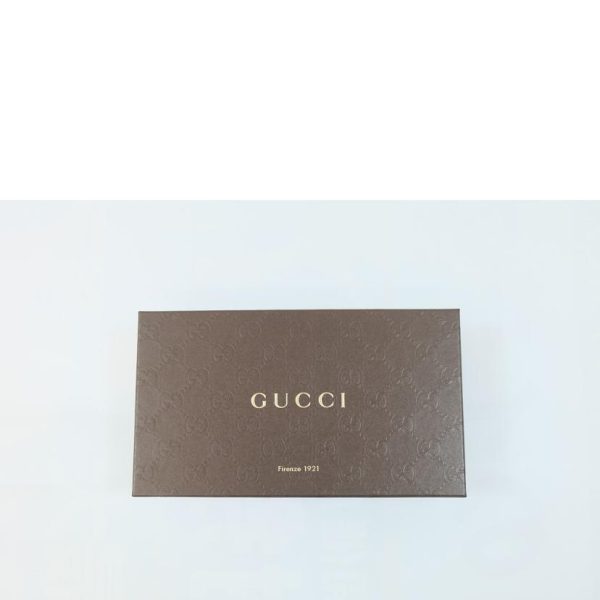 48698 6 Gucci Interlocking Logo Shima Leather Long Wallet Black