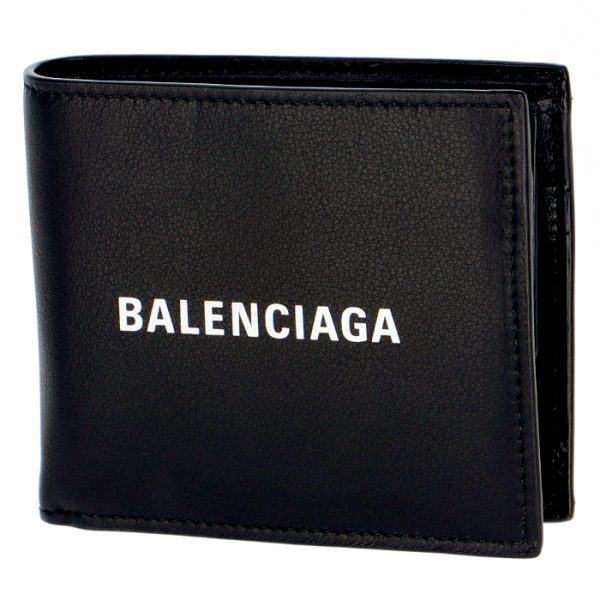 487435dlqhn1060 Balenciaga Everyday Wallet Black