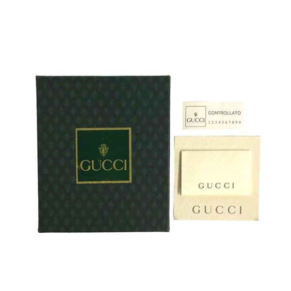 487l242548204 10 Gucci Vintage Vintage Bamboo Leather Suede Bifold Wallet Green