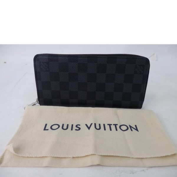 48872 1 Louis Vuitton Zippy Wallet Vertical Damier Wallet Graphite