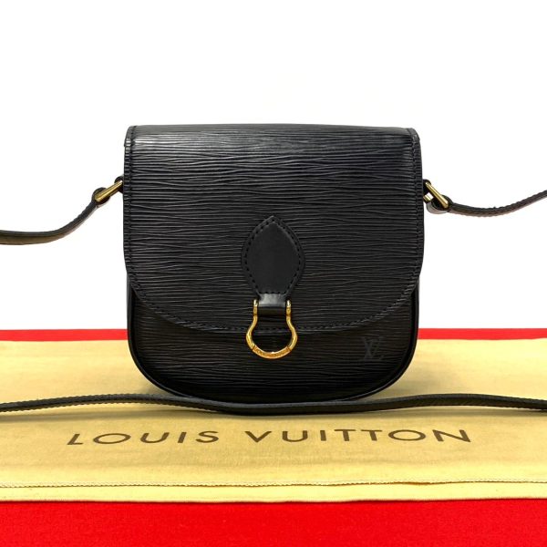 488l242584933 1 Louis Vuitton Mini Saint Cloud Epi Leather Shoulder Bag Black