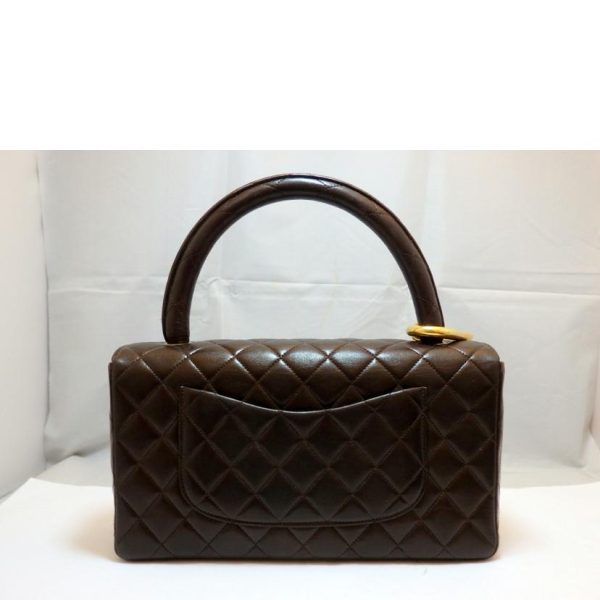 48968 03 Chanel Matelasse Parent Child Bag Brown GD Metal Fittings