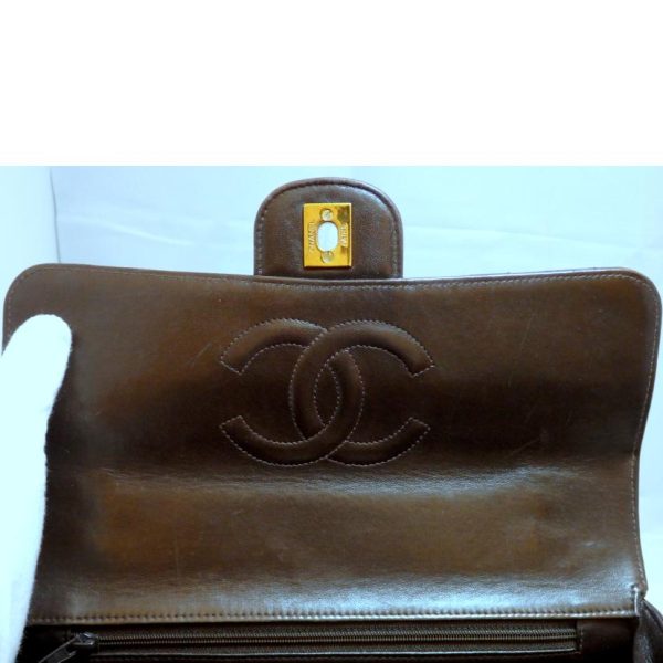 48968 09 Chanel Matelasse Parent Child Bag Brown GD Metal Fittings