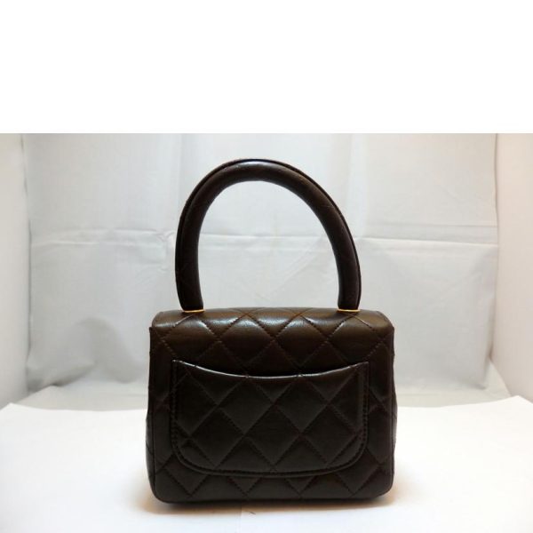 48968 15 Chanel Matelasse Parent Child Bag Brown GD Metal Fittings