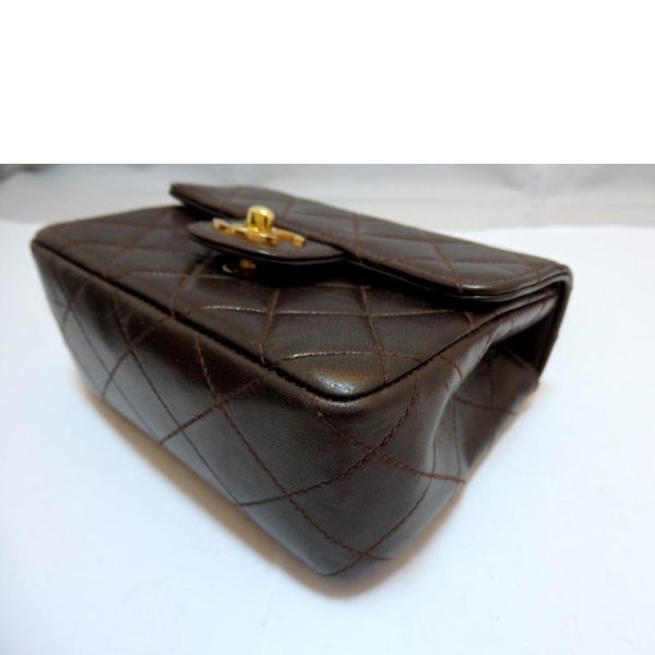 48968 18 Chanel Matelasse Parent Child Bag Brown GD Metal Fittings