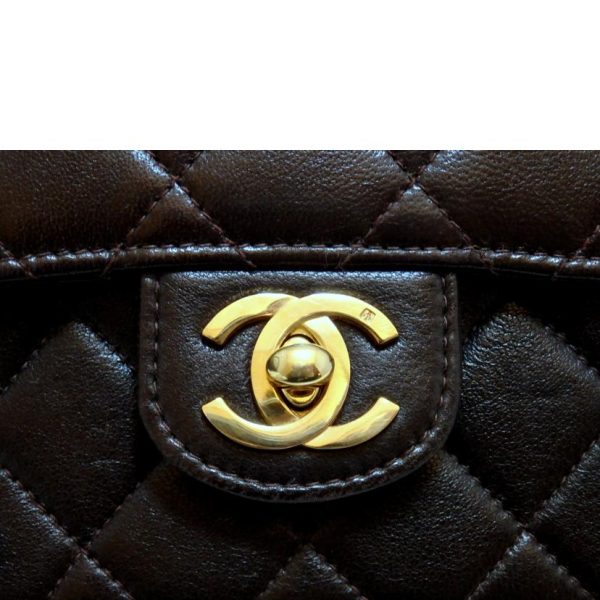 48968 19 Chanel Matelasse Parent Child Bag Brown GD Metal Fittings