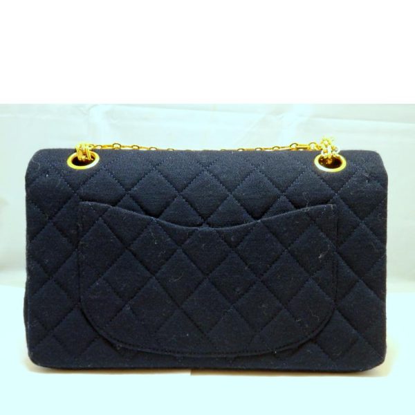 48982 03 Chanel Mini Matelasse Quilted Chain Shoulder Bag Navy