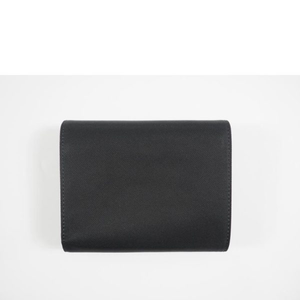 49182 2 Prada Tri Fold Wallet Black