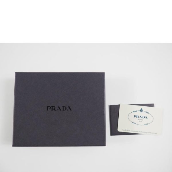 49182 6 Prada Tri Fold Wallet Black