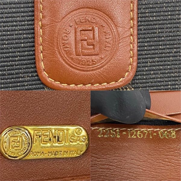 491a242913101 3 Fendi Pecan Pattern FF Logo Leather Bifold Wallet Brown