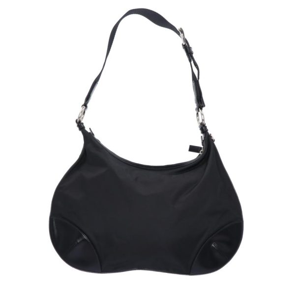 49259 2 Prada Nylon Shoulder Bag Black