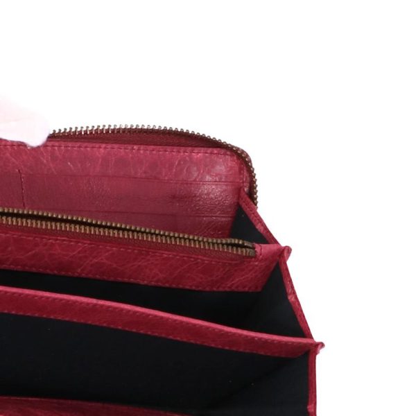 49412 8 Balenciaga Classic Continental Zip Wallet Wine Red