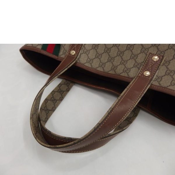 49644 3 Gucci GG Supreme Sherry Line Tote Bag