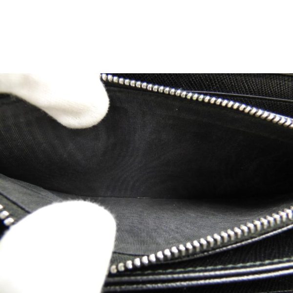 49648 5 Prada Round Zipper Long Wallet Black