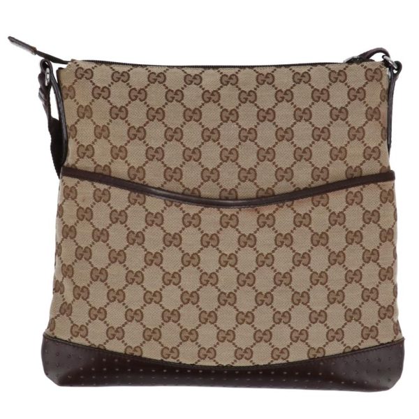 49651 2 Gucci GG Canvas Shoulder Bag Black