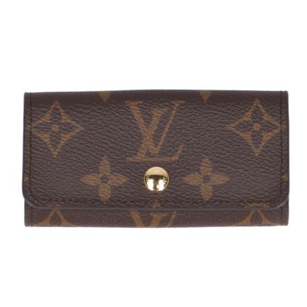 49846 1 Louis Vuitton Multicle 4 Key Holder Brown