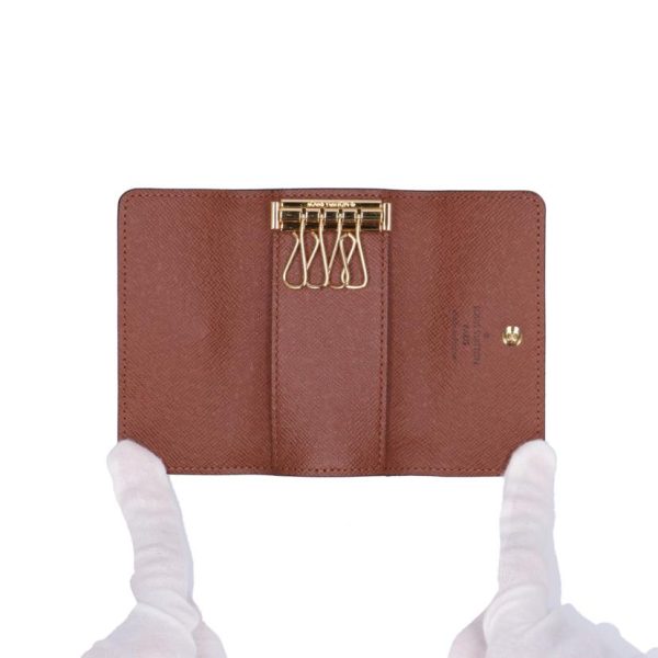 49846 4 Louis Vuitton Multicle 4 Key Holder Brown