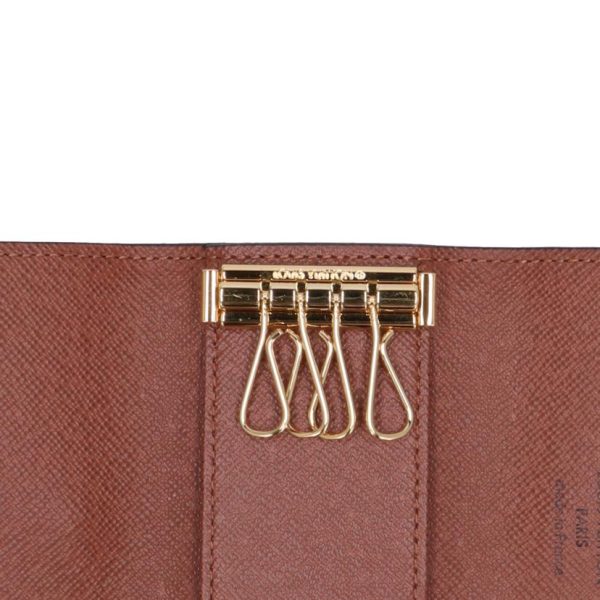 49846 6 Louis Vuitton Multicle 4 Key Holder Brown