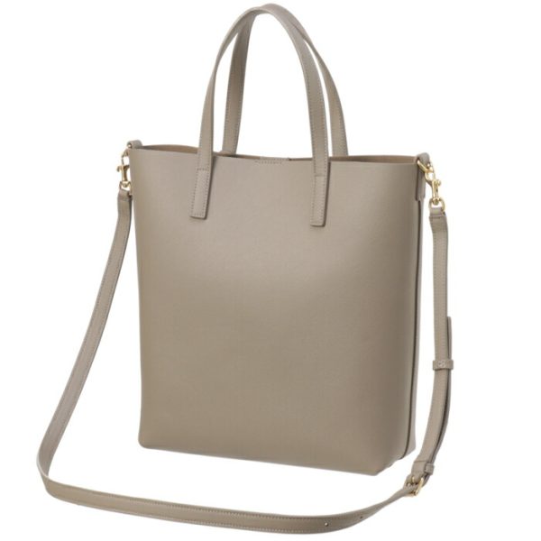 498612csv0j1722 2 Saint Laurent Paris Bag Shoulder Shopping Toy Gray Beige