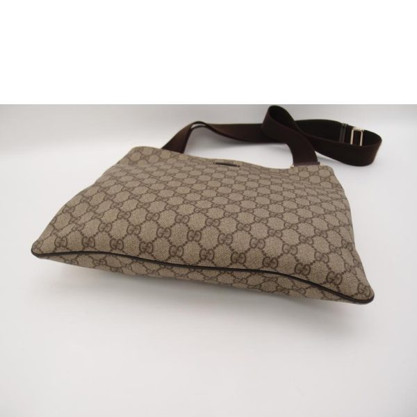 49908 3 Gucci GG Supreme Shoulder Bag Brown