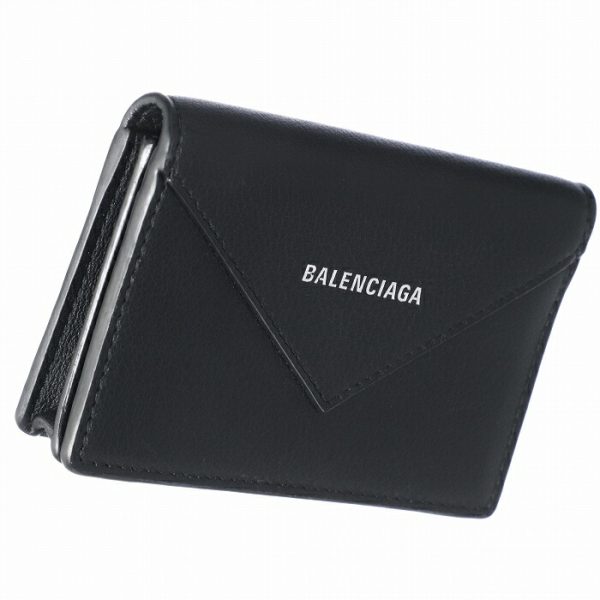 499201dlq0n1000 Balenciaga Papier Card Case Black