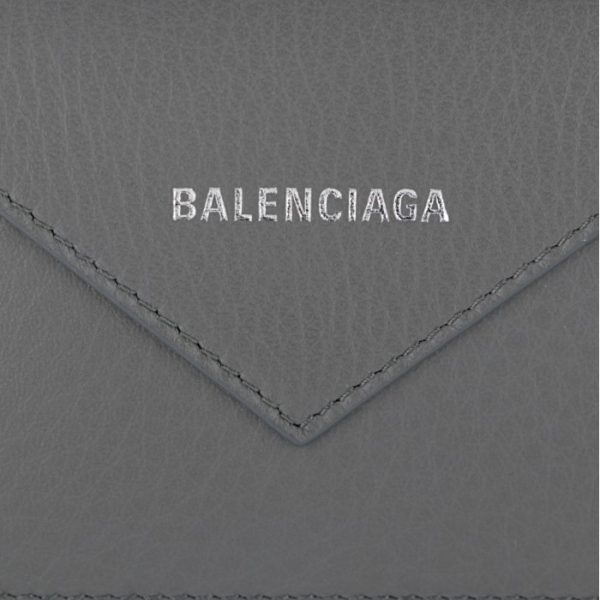 499201dlq0n1215 3 Balenciaga Papier Card Case Gray