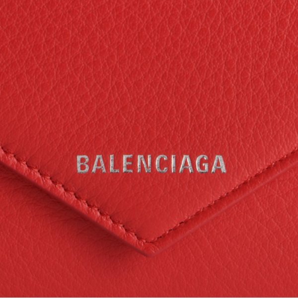 499207dlq0n6524 3 Balenciaga Paper Papier Long Wallet Red