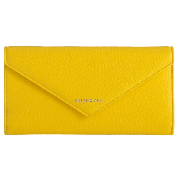 499207dlq0n7155 1 Balenciaga Paper Papier Long Wallet Yellow