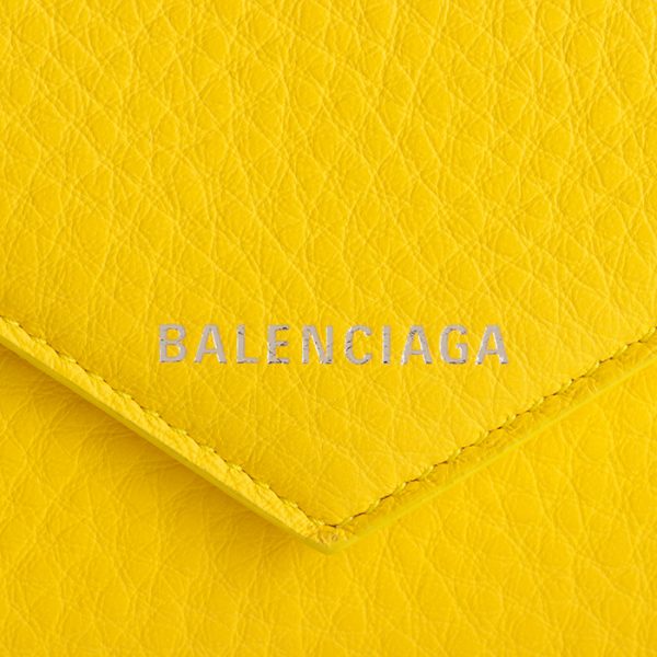 499207dlq0n7155 3 Balenciaga Paper Papier Long Wallet Yellow