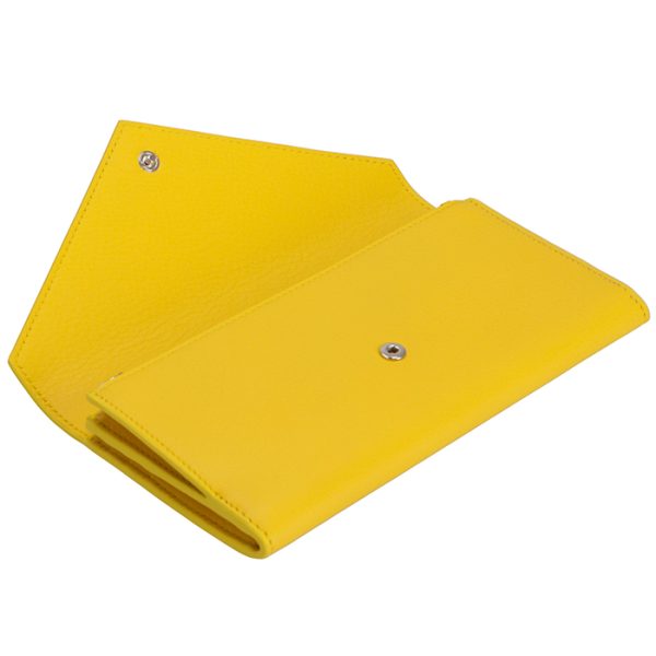 499207dlq0n7155 4 Balenciaga Paper Papier Long Wallet Yellow