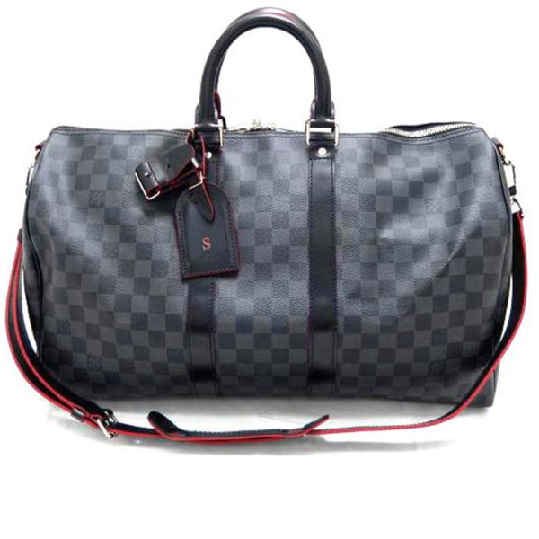 49922 1 Louis Vuitton Keepall Bandouliere 45 Bag Damier Graphite