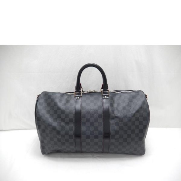 49922 2 Louis Vuitton Keepall Bandouliere 45 Bag Damier Graphite