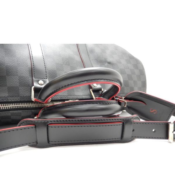 49922 4 Louis Vuitton Keepall Bandouliere 45 Bag Damier Graphite